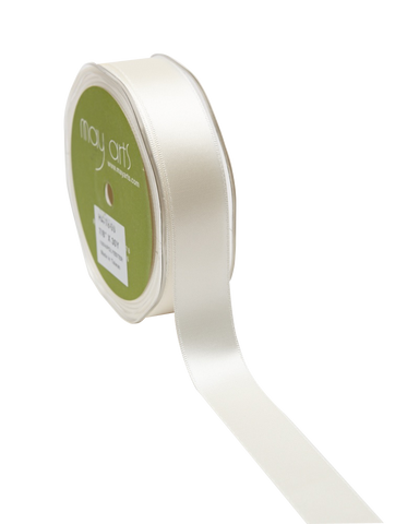 1.5" Ivory Double Faced Satin Ribbon