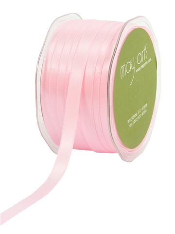 3/8" Pink Double Faced Satin Ribbon
