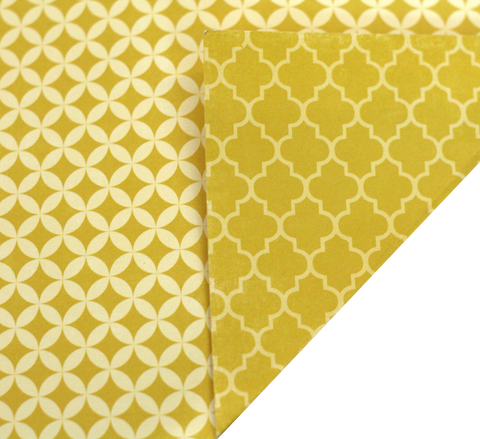 Yellow Quatrefoil Scrapbook Paper