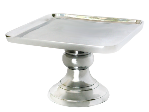 12" Silver Pedestal Cupcake Stand