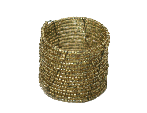 Gold Beaded Napkin Rings