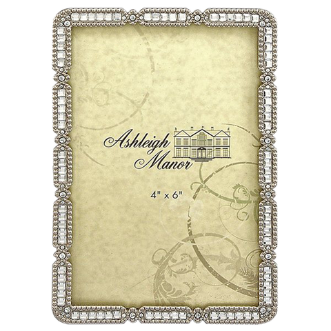 4 x 6 Crystal and Silver Picture Frame