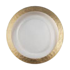 Ice Clear with Gold Rim Charger