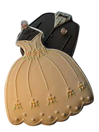 Tuxedo and  Wedding Dress Cookies