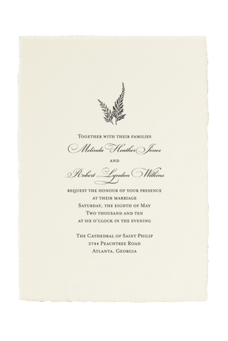 Betsy White Charlotte Wedding Invitation