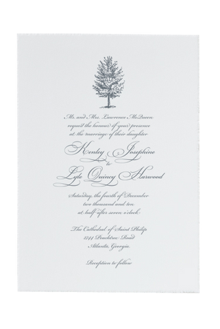 Betsy White Aubre Wedding Invitation