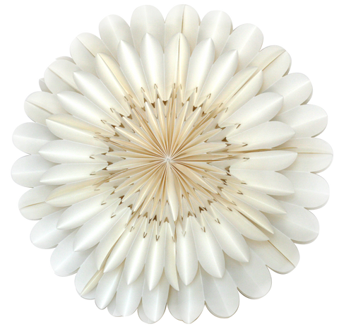 24" White Pizzelle Paper Lantern