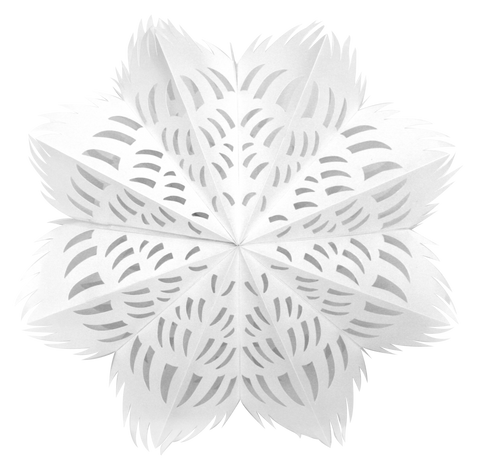 20" White Pizzelle Paper Lantern