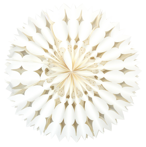 23" White Pizzelle Paper Lantern