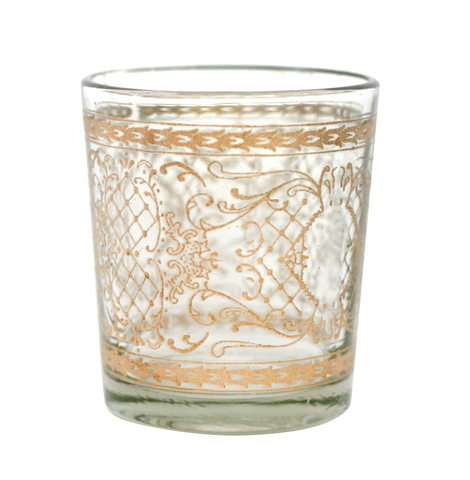 Gilded Glass Candle Holder