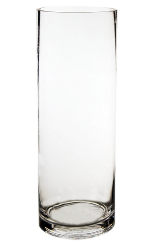 Clear Glass Cylinder Vases, 14"