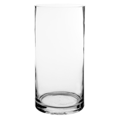 Clear Glass Cylinder Vases, 8"