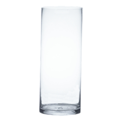 Clear Glass Cylinder Vases, 22"