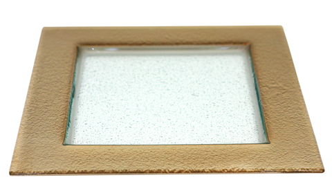 Gold Glass Square Charger
