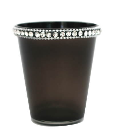 Black Glass Jeweled Votives