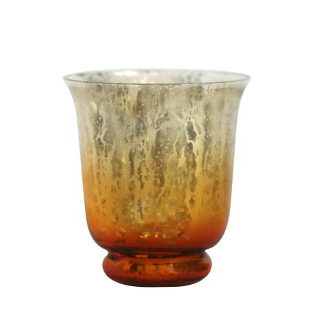 Orange Mercury Glass Votives