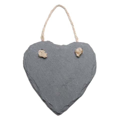 Slate Heart on Jute String