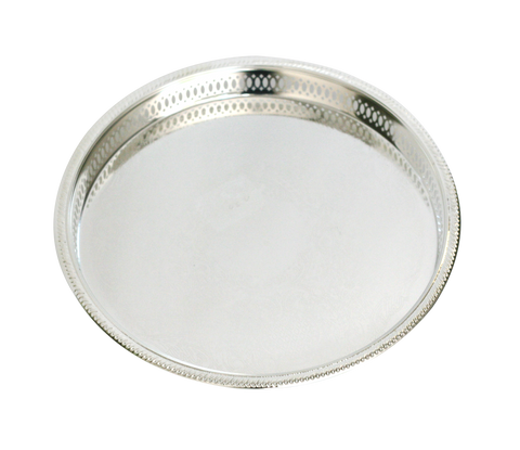 Silver Plate Gallery Tray