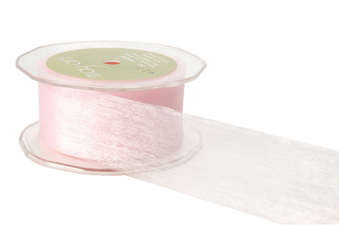 1" Wide Pink Sheer Ribbon