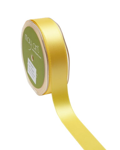 1.5" Yellow Double Faced Satin Ribbon