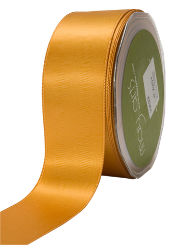 1.5" Antique Gold Double Faced Satin Ribbon