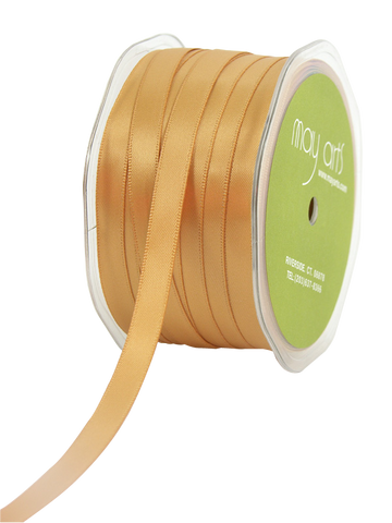 3/8" Gold Double Faced Satin Ribbon