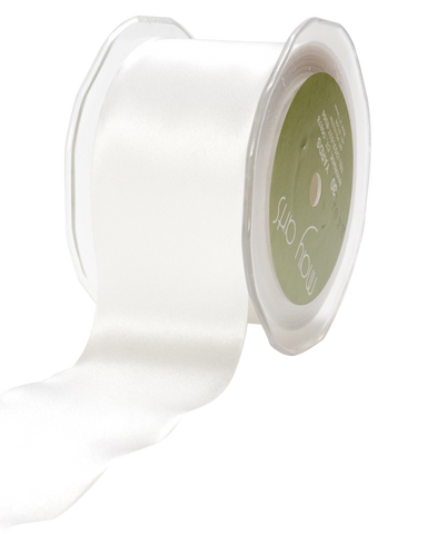 3" White Satin Ribbon