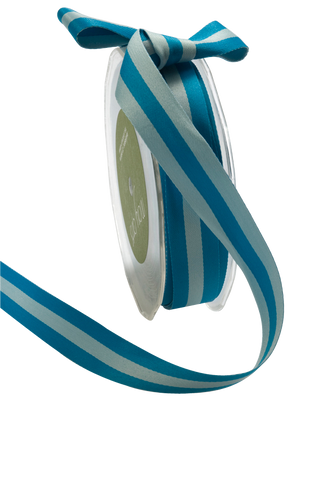 3/4" Blue and Light Blue Reversable Stripe Ribbon