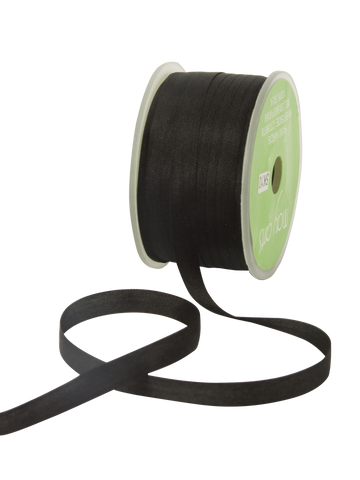 1/4" Black Silk Ribbon