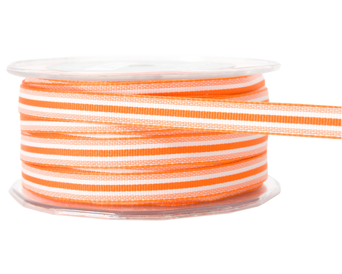 3/8" Orange Grosgrain Stripe Ribbon