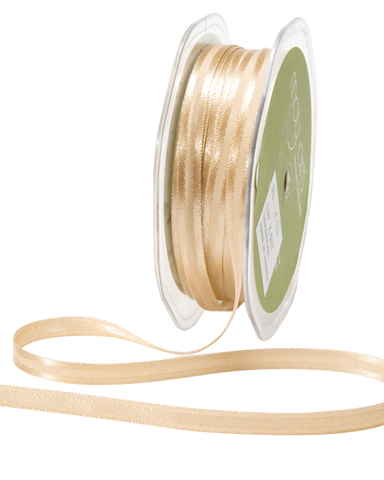 1/4" Gold Satin Ribbon with Center Band