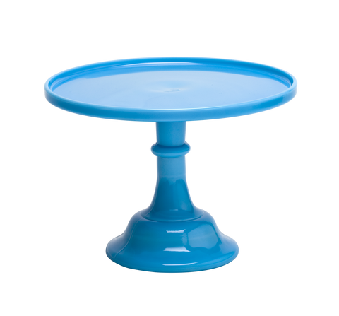 10" Bonnie Blue Glass Pedestal Cake Plate