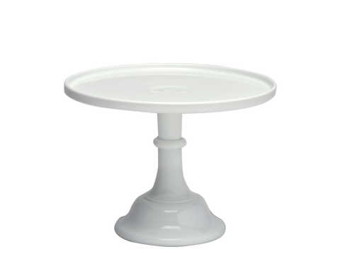 10" Milk Glass Pedestal Cake Plate