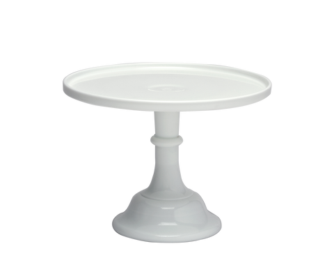6" Milk Glass Pedestal Cake Plate