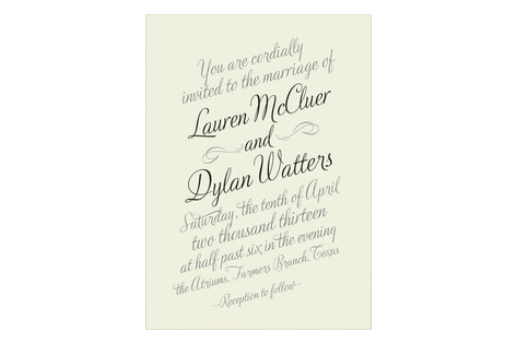Minted Just My Type Invitation