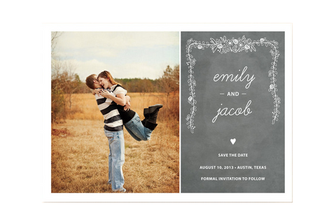 Minted Chalkboard Save the Date Card