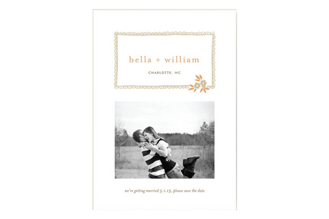 Minted Ruffle and Petal Save the Date