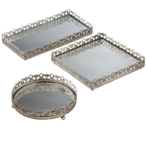 Antique Champagne Vanity Trays