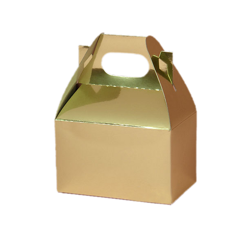 Mini Metallic Gold Gable Boxes
