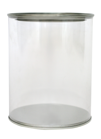 Clear PVC and Steel Tins
