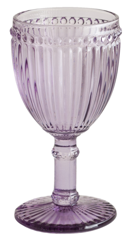 Lavender French Glass Goblet