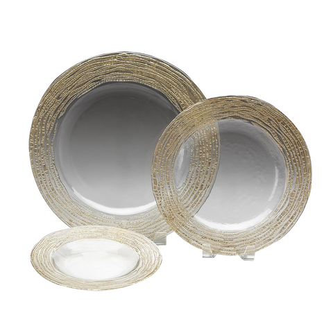 Clear Glass with Gilded Border Candy Dishes