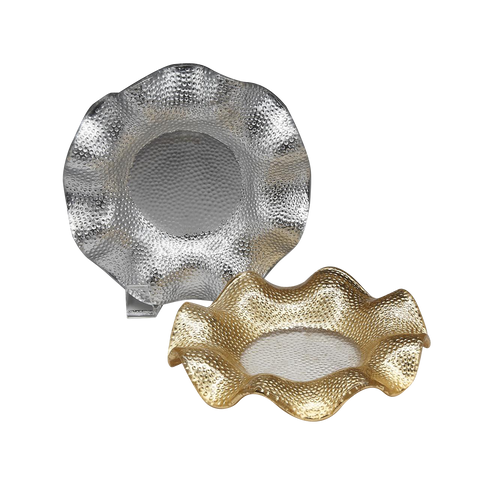 Ruffled Gold Candy Dishes