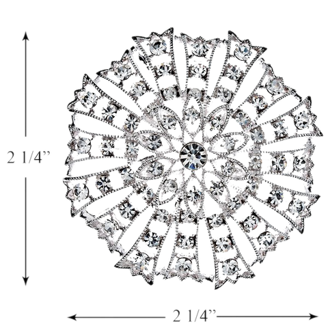 Rhinestone Victorian Brooch