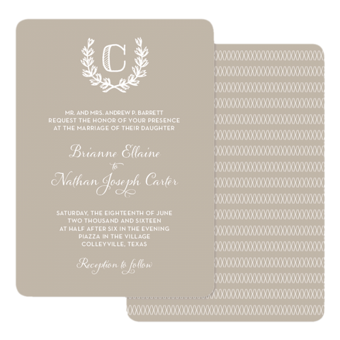 Smitten on Paper Elegant Arrival Invitation