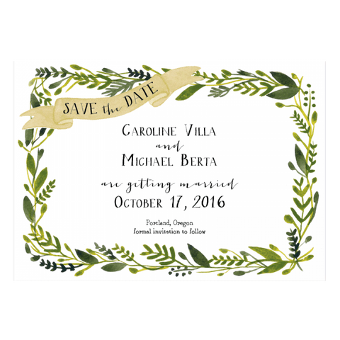 Smitten on Paper Wonderland Save the Date
