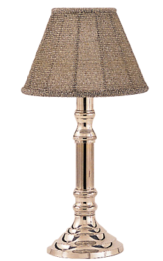 Silver lamp with silver Bead Shade