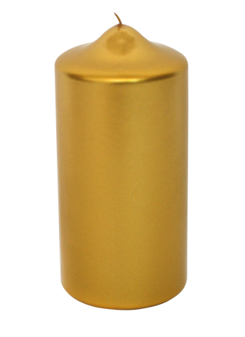 3 x 6 Metallic Gold Pillar Candle
