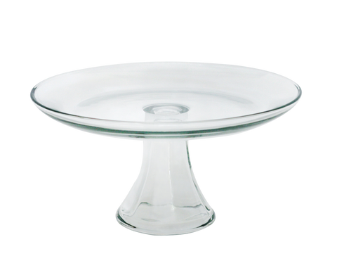 10" Clear Glass Cake Stand