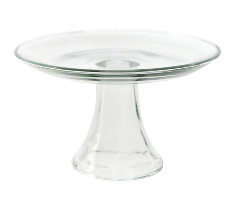8" Clear Glass Cake Stand